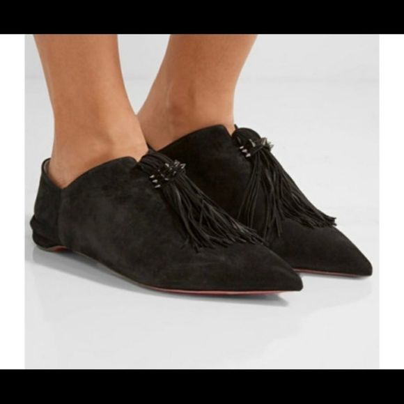 Christian Louboutin Shoes - [christian louboutin] black suede Mediana flat